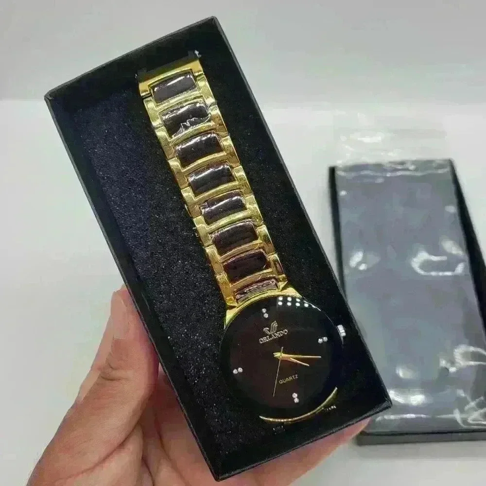 COPY - New 2022 Luxury Quartz Men Waterproof Wristwatch Gold Fashion Steel Stra…